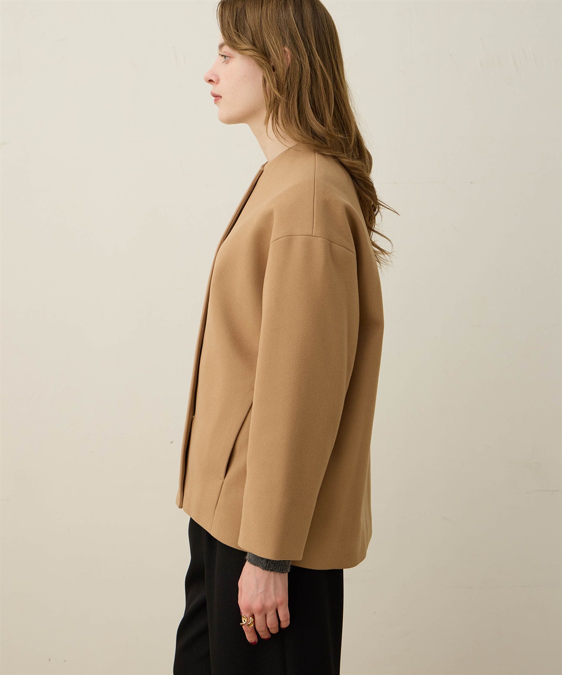 LE SOUK HOLIDAY ノーカラーショートコート_sub_9