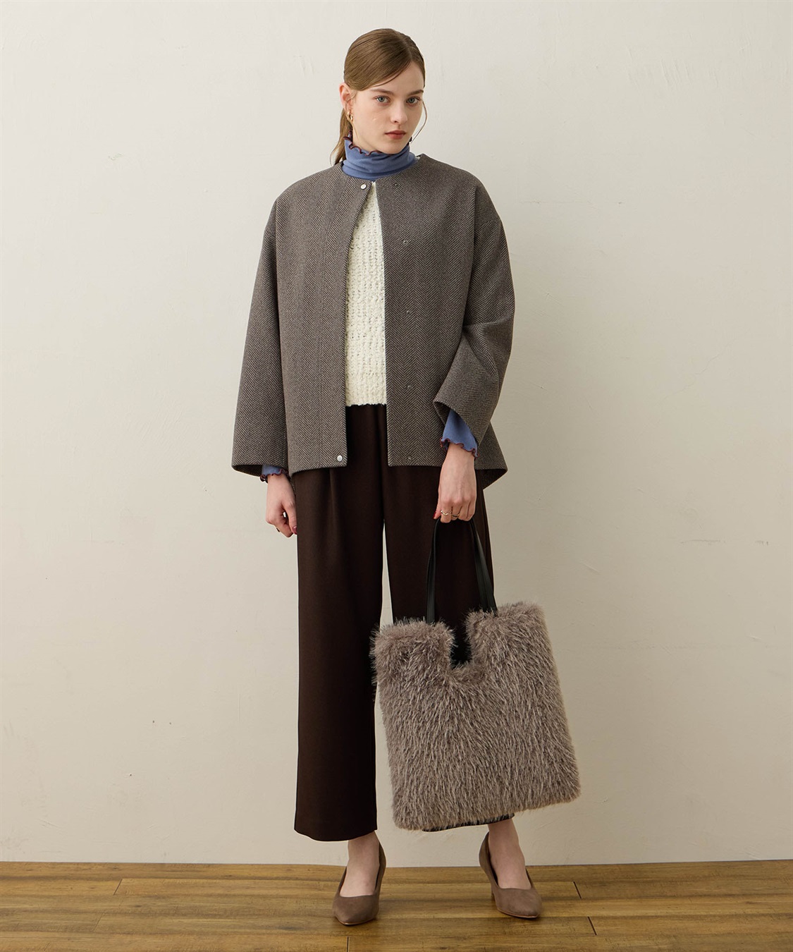 LE SOUK HOLIDAY ノーカラーショートコート_sub_13