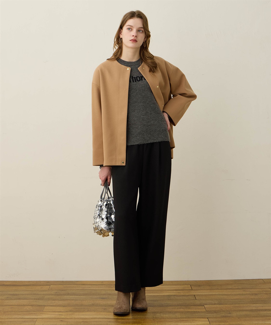 LE SOUK HOLIDAY ノーカラーショートコート_sub_19