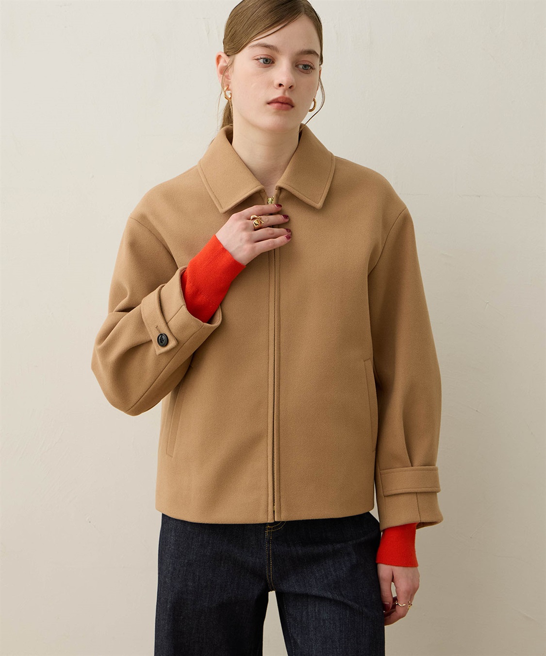 LE SOUK HOLIDAY フェイクウールブルゾン_sub_6