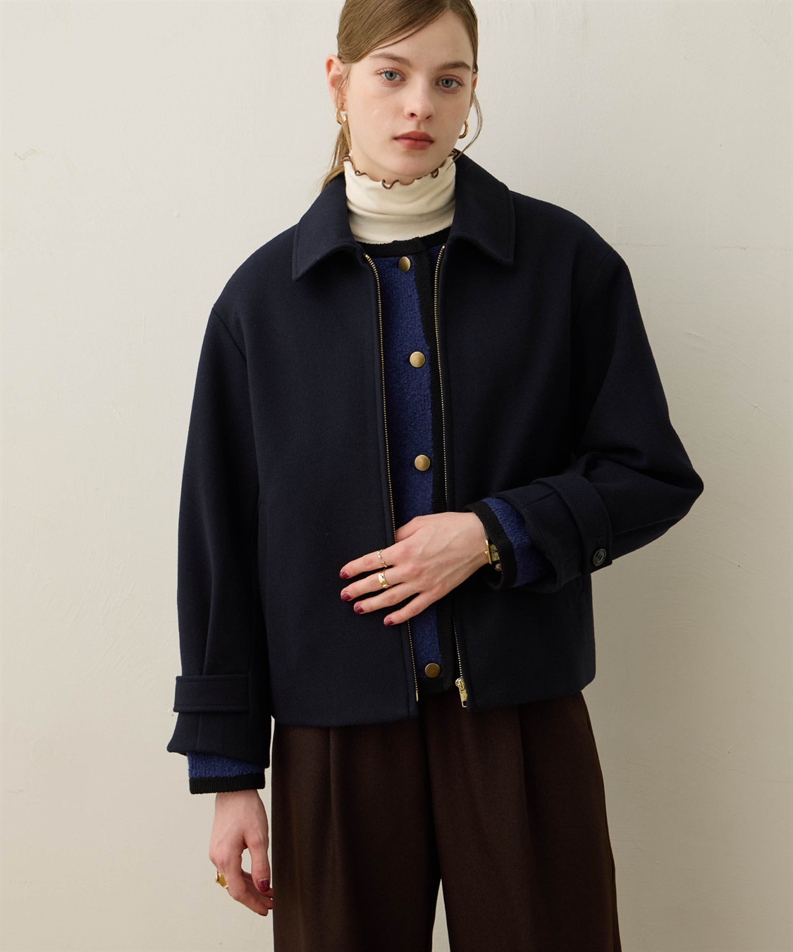 LE SOUK HOLIDAY フェイクウールブルゾン_sub_9