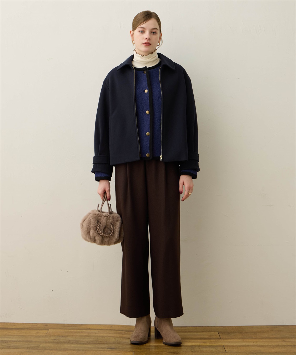 LE SOUK HOLIDAY フェイクウールブルゾン_sub_12