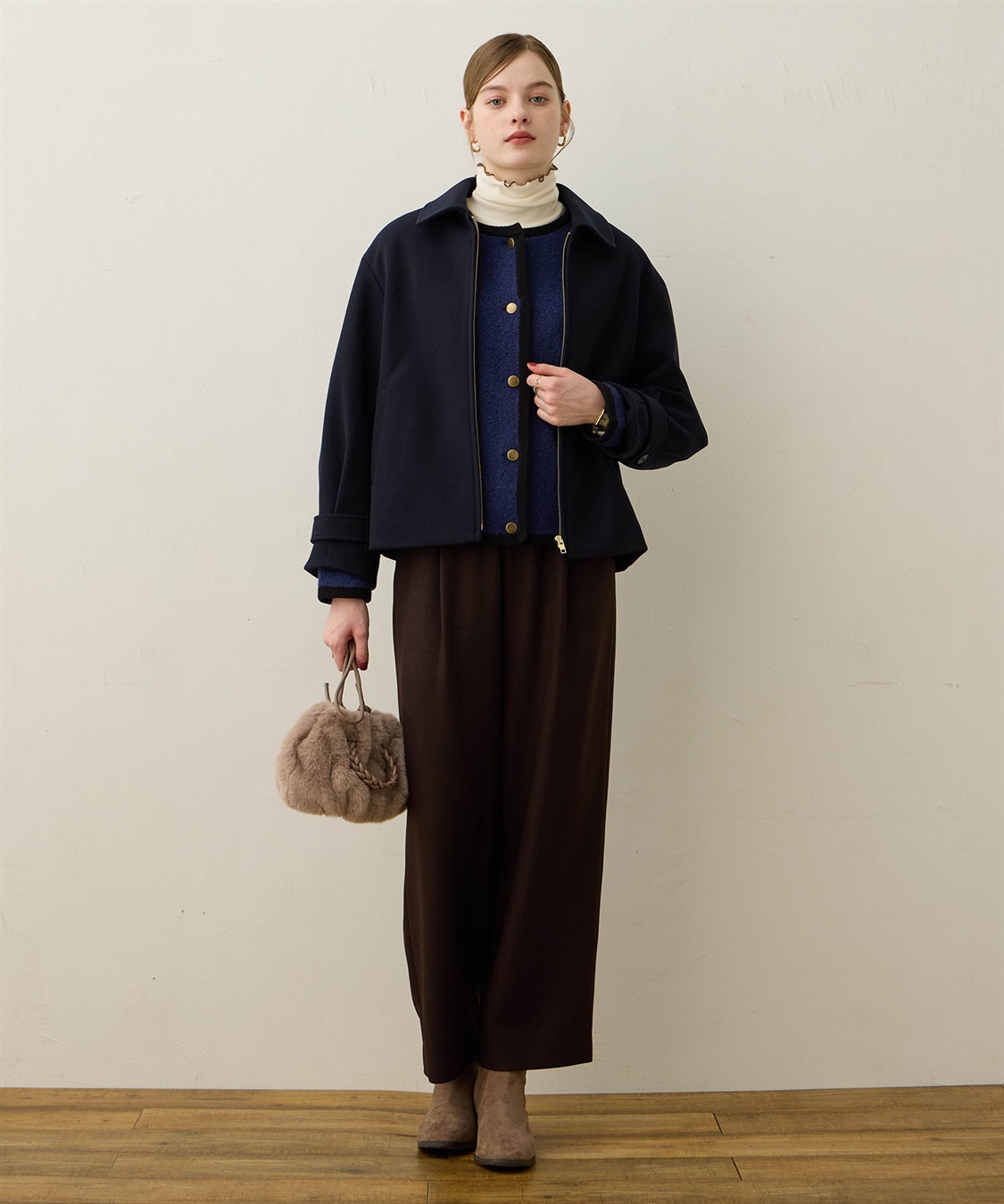 LE SOUK HOLIDAY フェイクウールブルゾン_sub_13