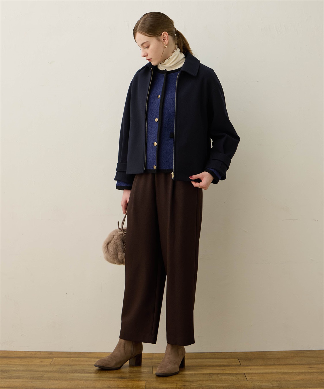 LE SOUK HOLIDAY フェイクウールブルゾン_sub_14