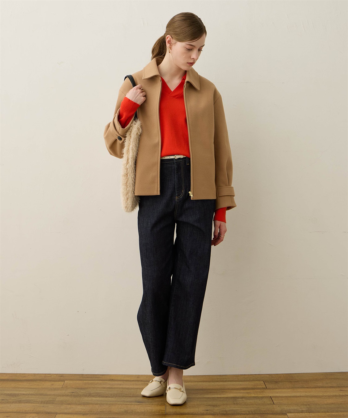 LE SOUK HOLIDAY フェイクウールブルゾン_sub_16