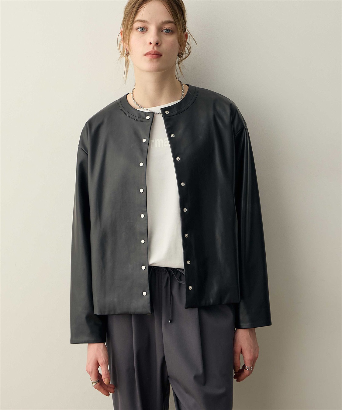 LE SOUK HOLIDAY フェイクレザーブルゾン_sub_1