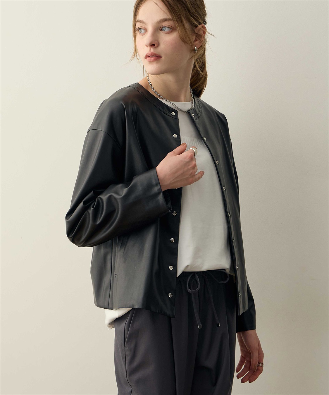 LE SOUK HOLIDAY フェイクレザーブルゾン_sub_3