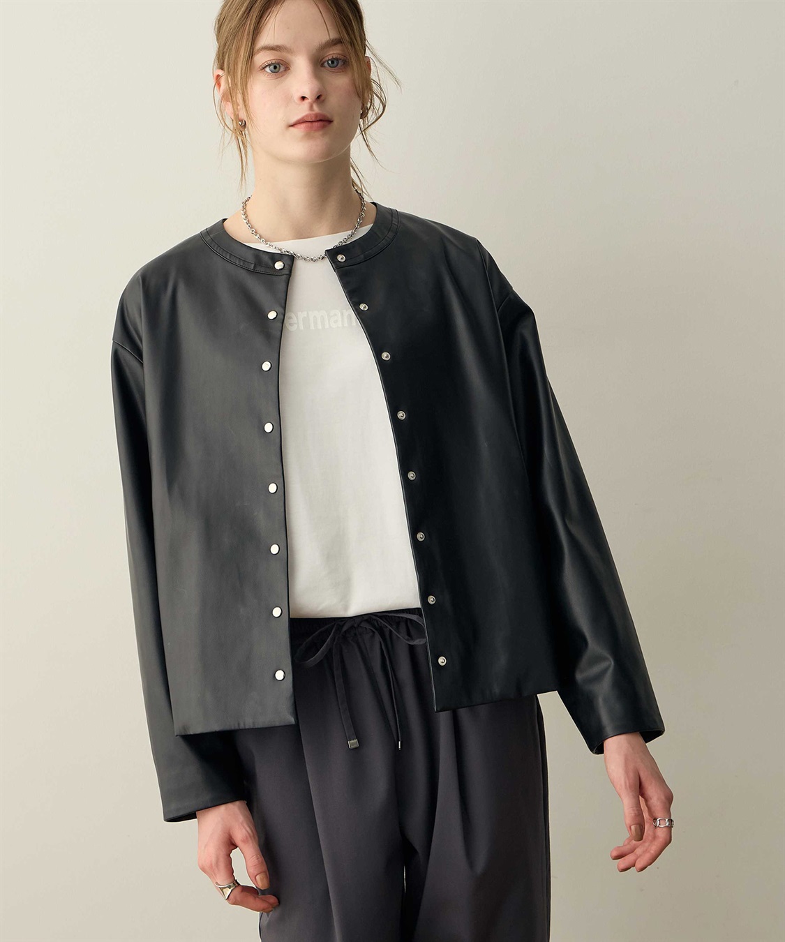 LE SOUK HOLIDAY フェイクレザーブルゾン_sub_5