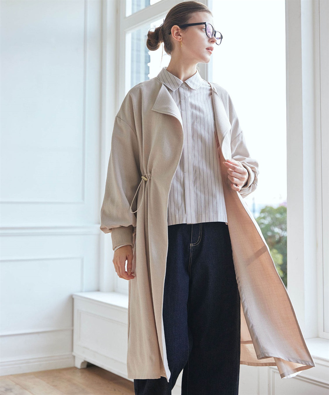 LE SOUK HOLIDAY 【WEB限定】リネンライクガウンロングコート_sub_29