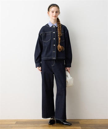 LE SOUK HOLIDAY ストレッチノーカラーデニムジャケット_subthumb_11