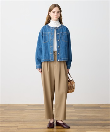 LE SOUK HOLIDAY ストレッチノーカラーデニムジャケット_subthumb_13