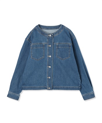 LE SOUK HOLIDAY ストレッチノーカラーデニムジャケット_subthumb_21