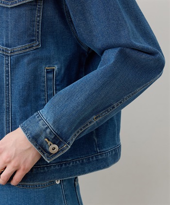 LE SOUK HOLIDAY ノーカラーストレッチデニムジャケット_subthumb_18