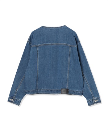 LE SOUK HOLIDAY ノーカラーストレッチデニムジャケット_subthumb_24