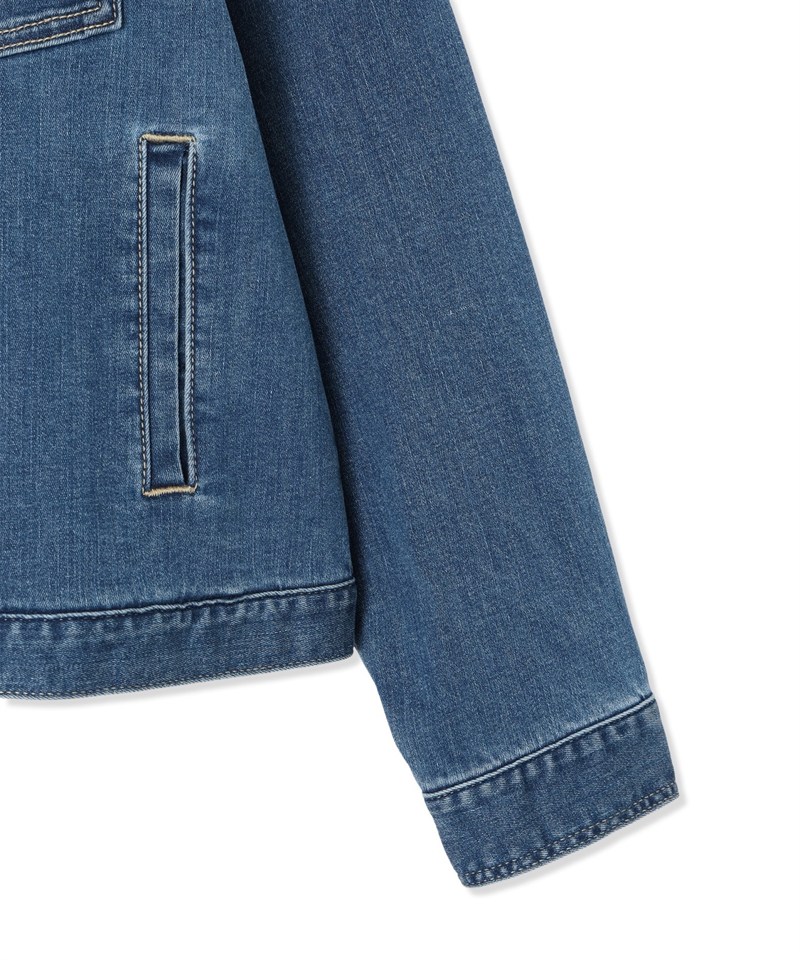 LE SOUK HOLIDAY ノーカラーストレッチデニムジャケット_sub_27