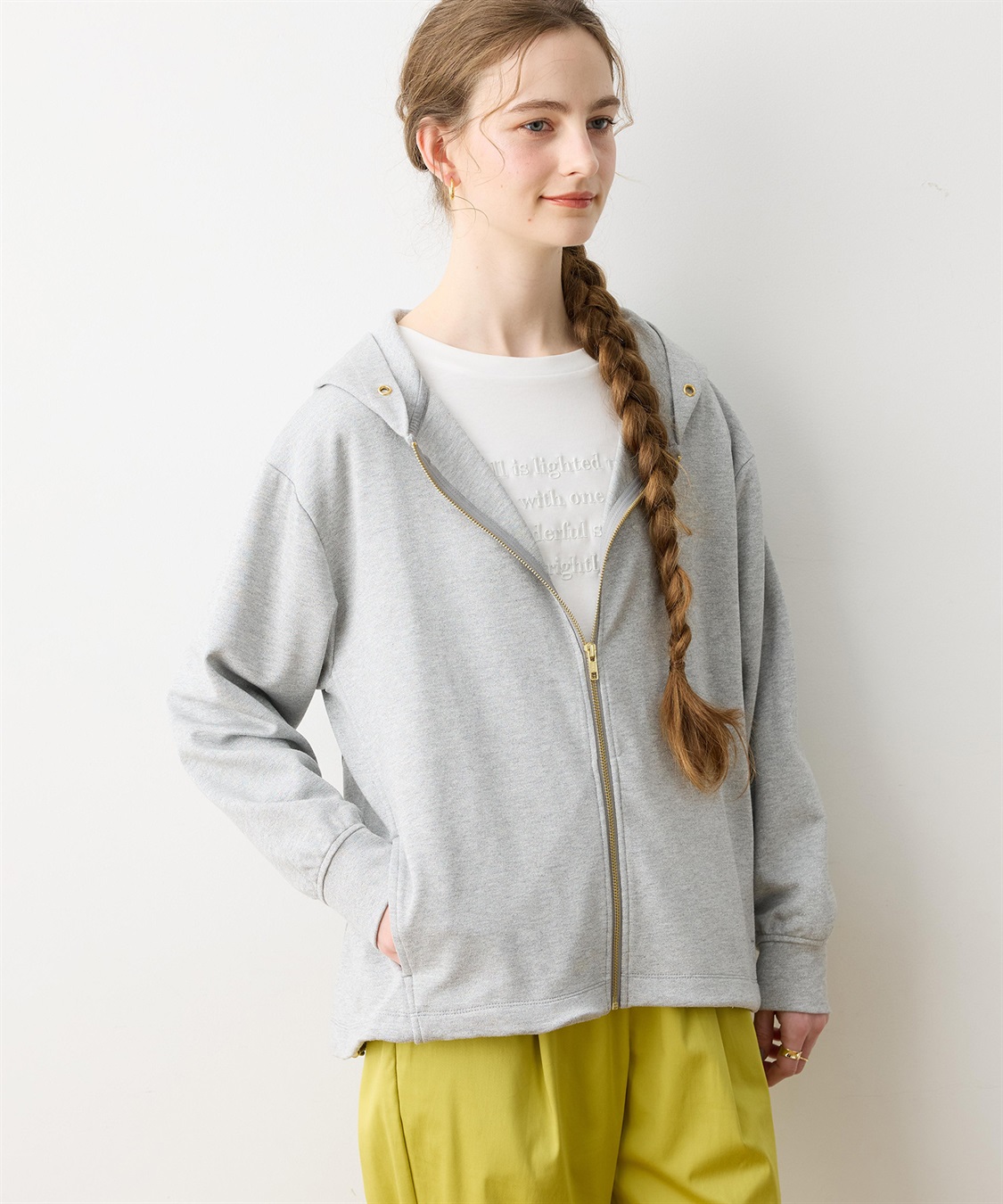 LE SOUK HOLIDAY ドロストジップパーカー_sub_1
