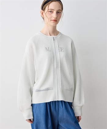 LE SOUK HOLIDAY ラメメッシュジップアップブルゾン【ハンドウォッシャブル】_subthumb_3