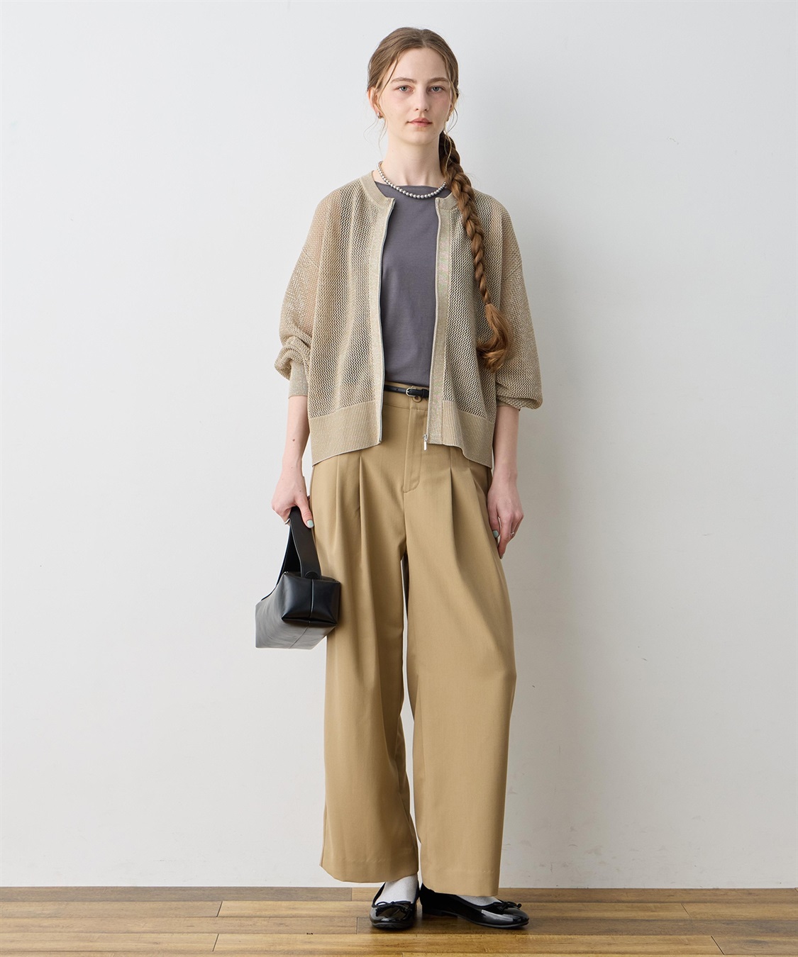 LE SOUK HOLIDAY ラメメッシュジップアップブルゾン【ハンドウォッシャブル】_sub_11