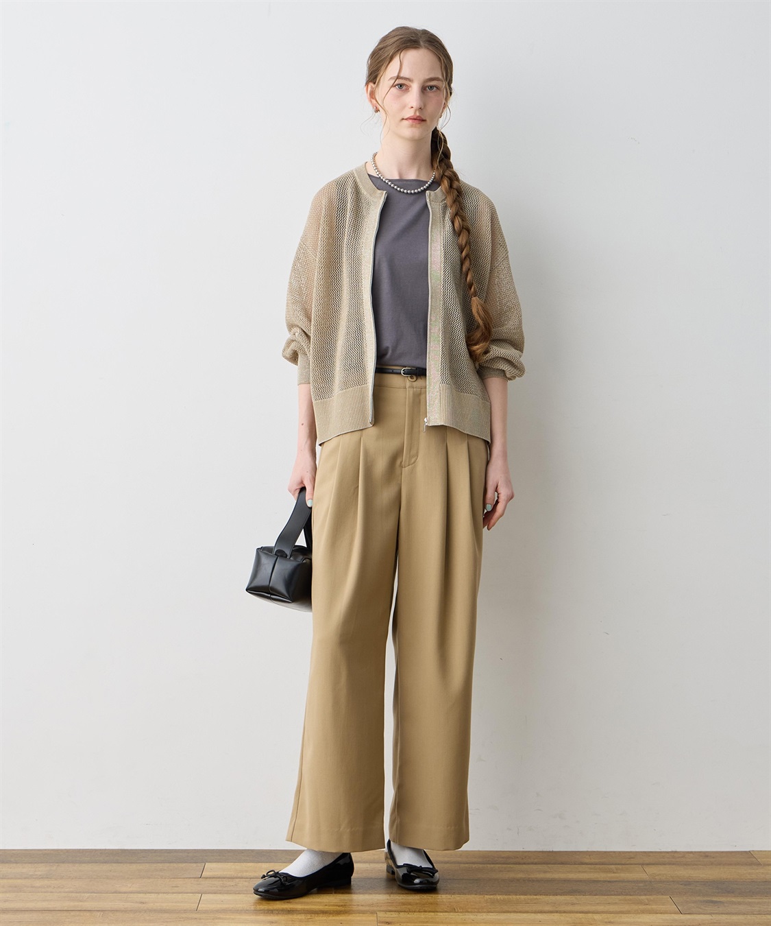 LE SOUK HOLIDAY ラメメッシュジップアップブルゾン【ハンドウォッシャブル】_sub_13