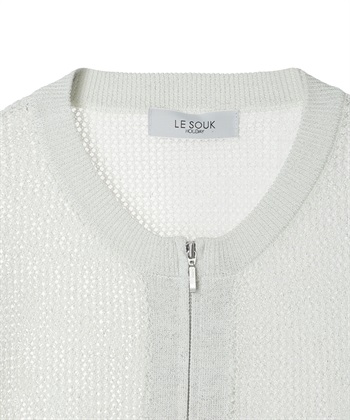 LE SOUK HOLIDAY ラメメッシュジップアップブルゾン【ハンドウォッシャブル】_subthumb_22