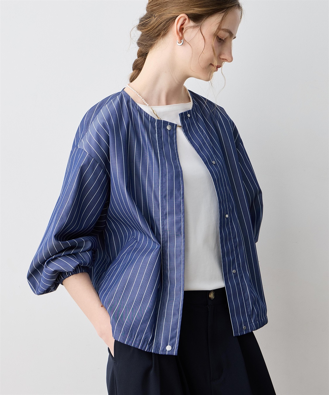 LE SOUK HOLIDAY ストライプブルゾン_sub_7