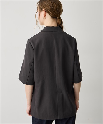 LE SOUK HOLIDAY リネンライクハーフスリーブジャケット【セットアップ対応】_subthumb_9