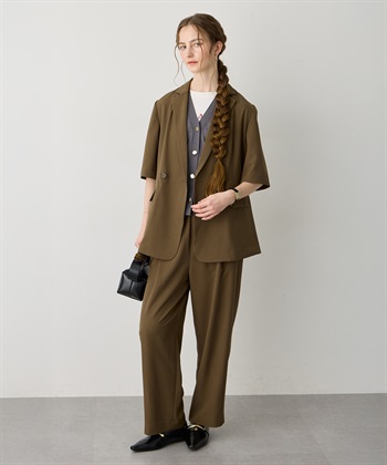 LE SOUK HOLIDAY リネンライクハーフスリーブジャケット【セットアップ対応】_subthumb_10