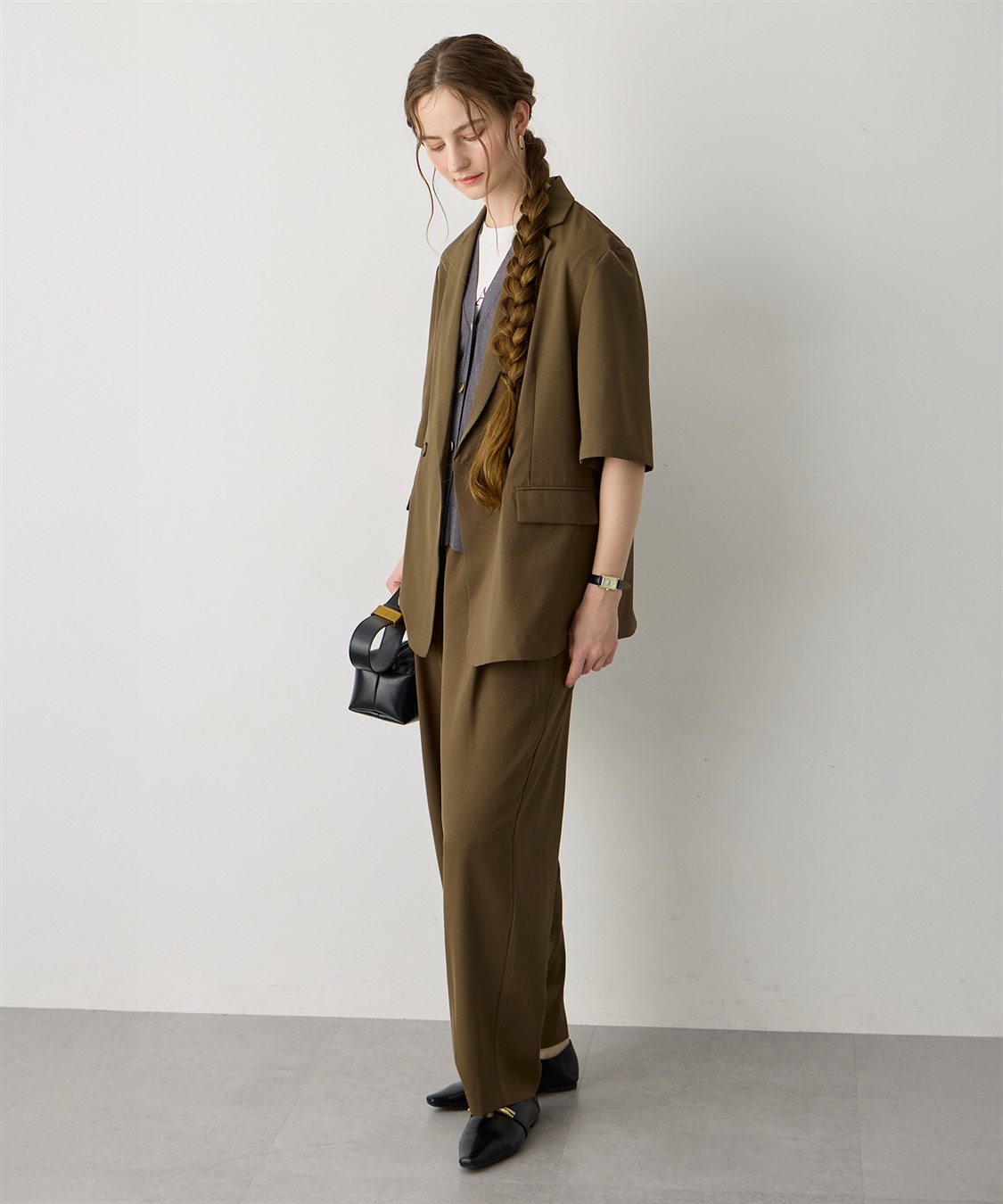 LE SOUK HOLIDAY リネンライクハーフスリーブジャケット【セットアップ対応】_sub_11