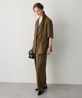 LE SOUK HOLIDAY リネンライクハーフスリーブジャケット【セットアップ対応】_subthumb_11