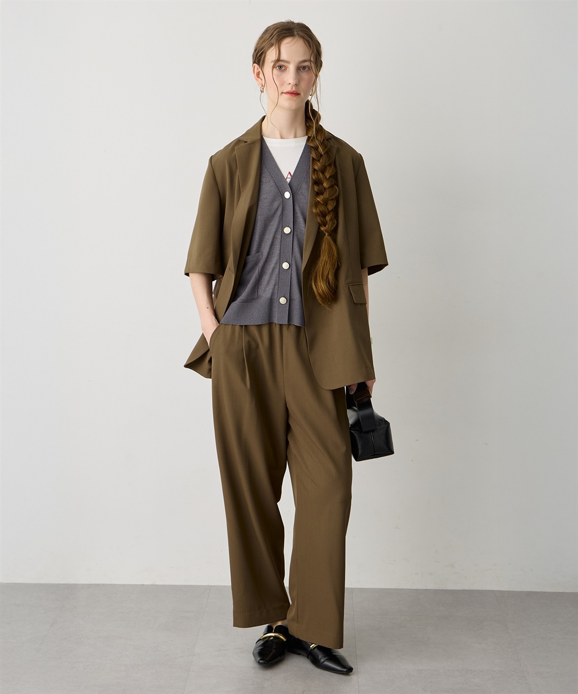 LE SOUK HOLIDAY リネンライクハーフスリーブジャケット【セットアップ対応】_sub_12