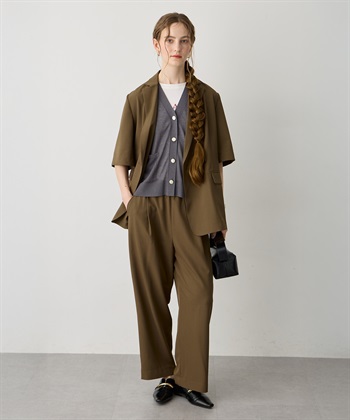 LE SOUK HOLIDAY リネンライクハーフスリーブジャケット【セットアップ対応】_subthumb_12