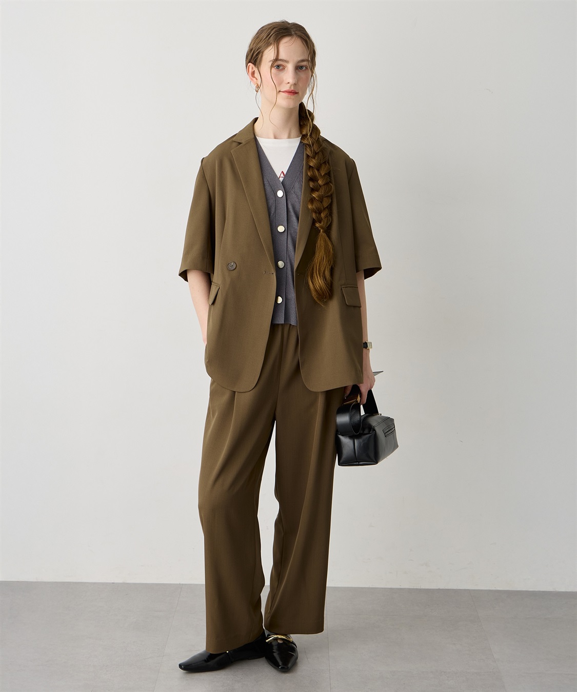 LE SOUK HOLIDAY リネンライクハーフスリーブジャケット【セットアップ対応】_sub_13