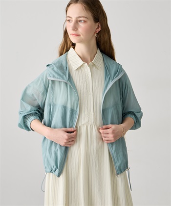 LE SOUK HOLIDAY シアーナイロンジップパーカー【接触冷感・UVカット】_subthumb_1