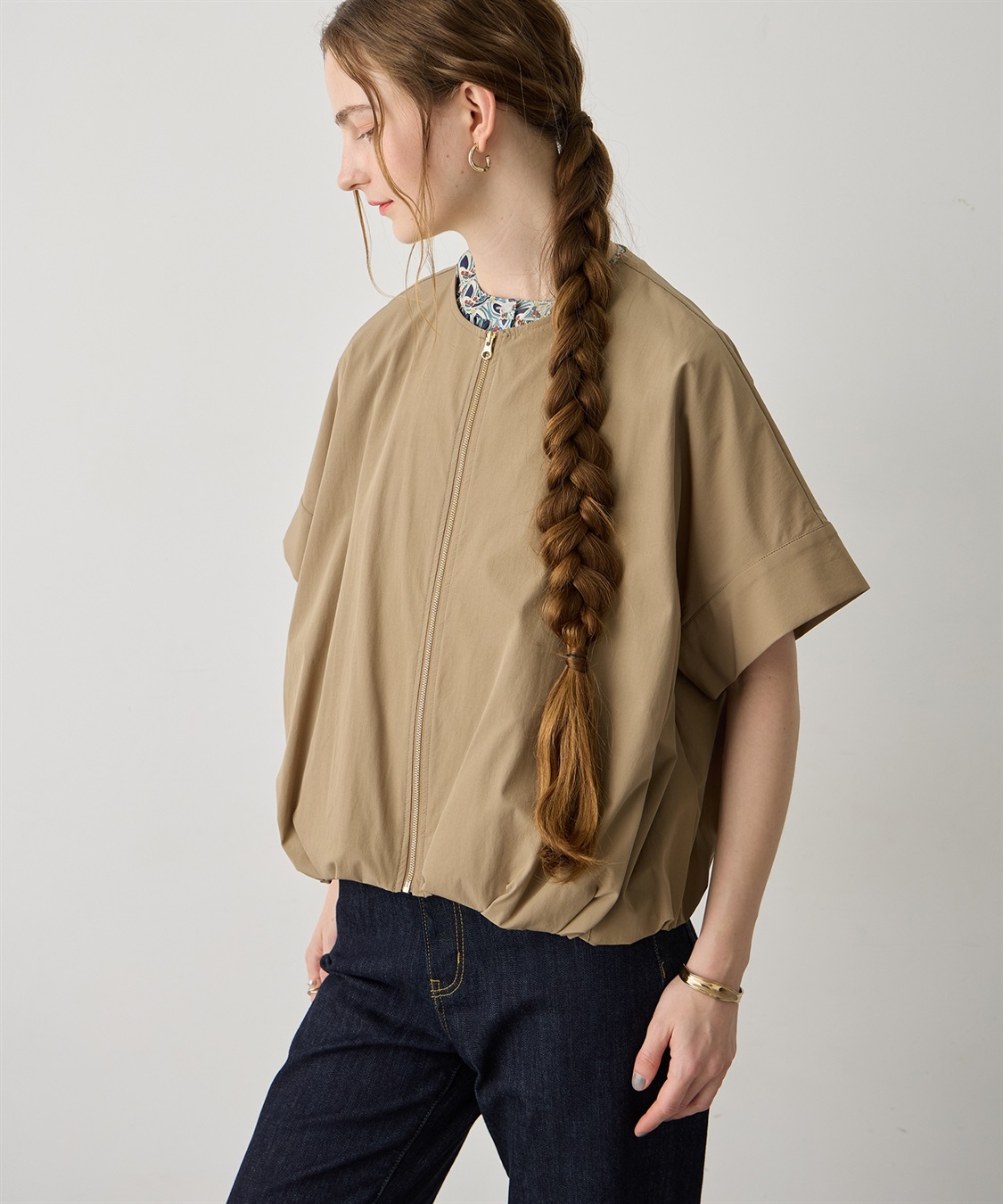 LE SOUK HOLIDAY ナイロンジップアップブルゾン【接触冷感】_sub_2