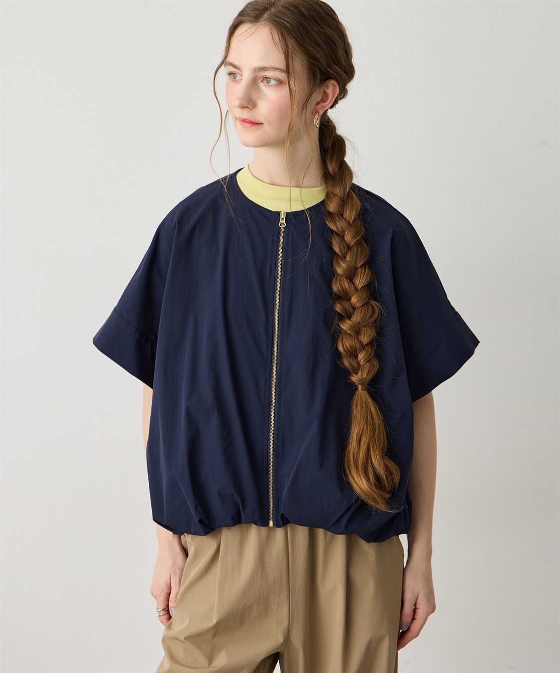 LE SOUK HOLIDAY ナイロンジップアップブルゾン【接触冷感】_sub_5