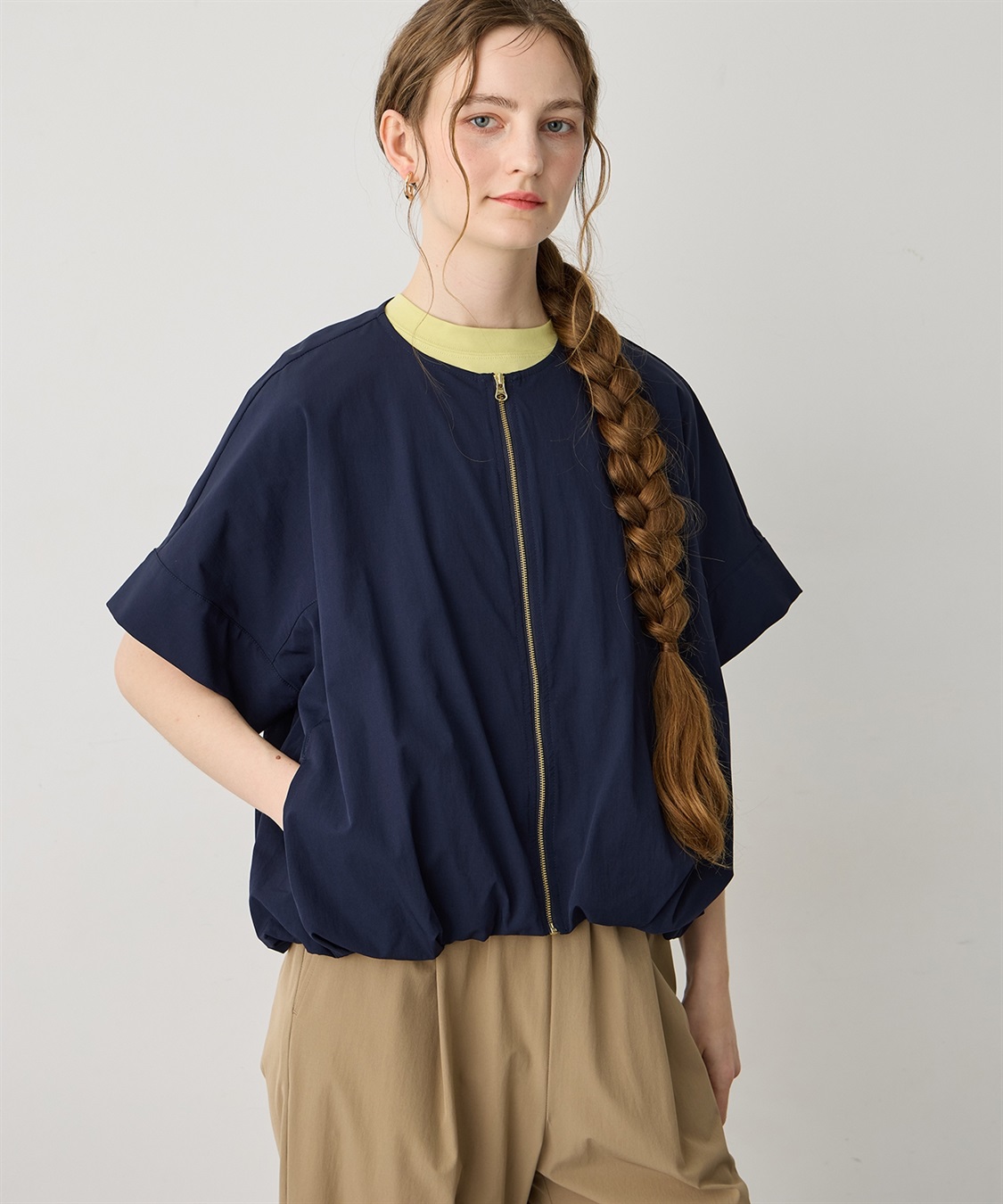 LE SOUK HOLIDAY ナイロンジップアップブルゾン【接触冷感】_sub_7