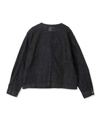 LE SOUK HOLIDAY ストレッチデニムノーカラーブルゾン_subthumb_23