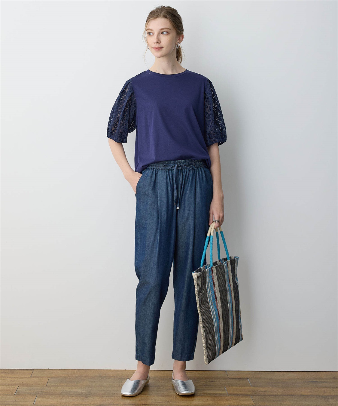 LE SOUK HOLIDAY ストライプスクエアトートバッグ_sub_10