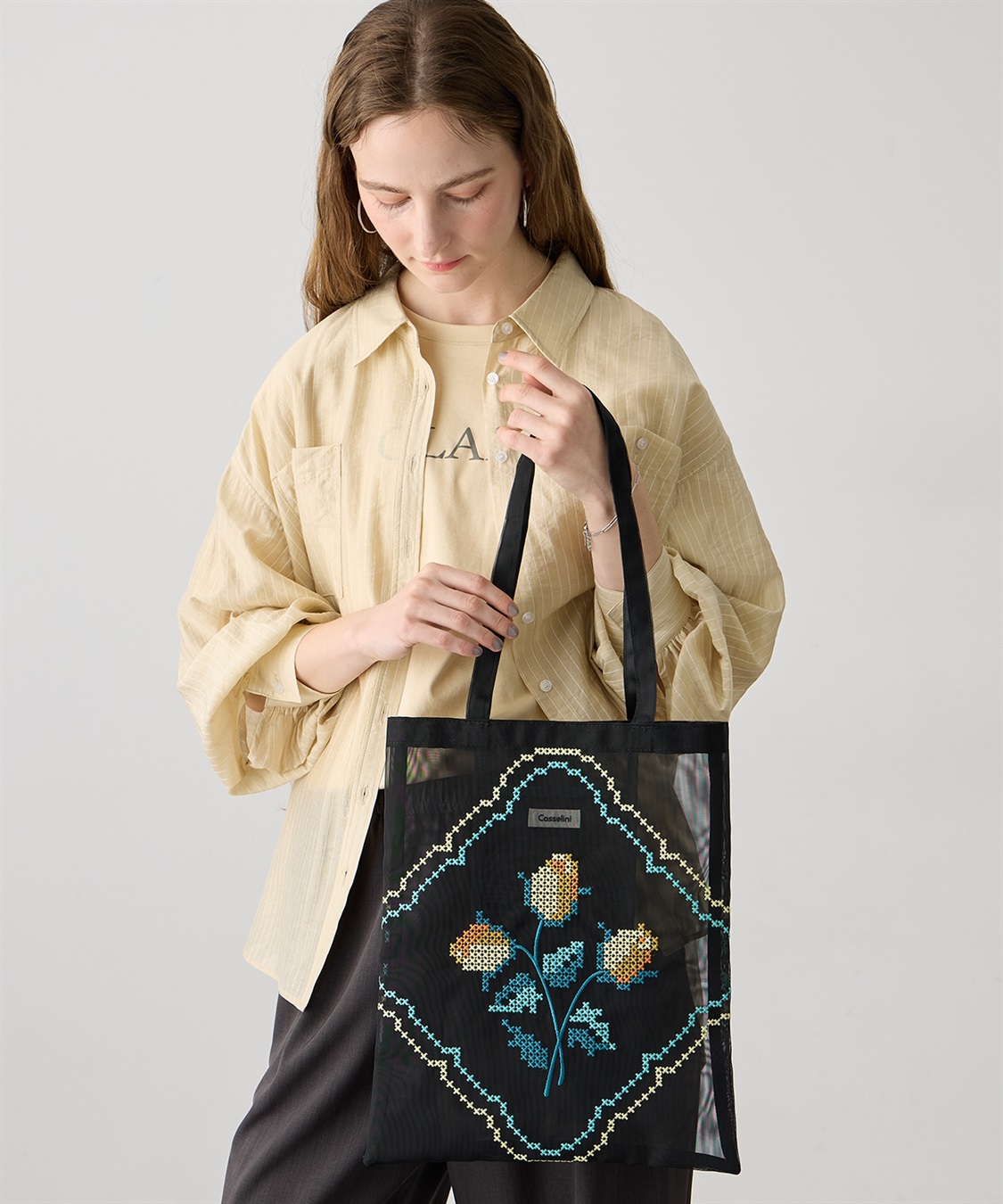 LE SOUK HOLIDAY 【CASSELINI】チュール刺しゅうトートバッグ_sub_1