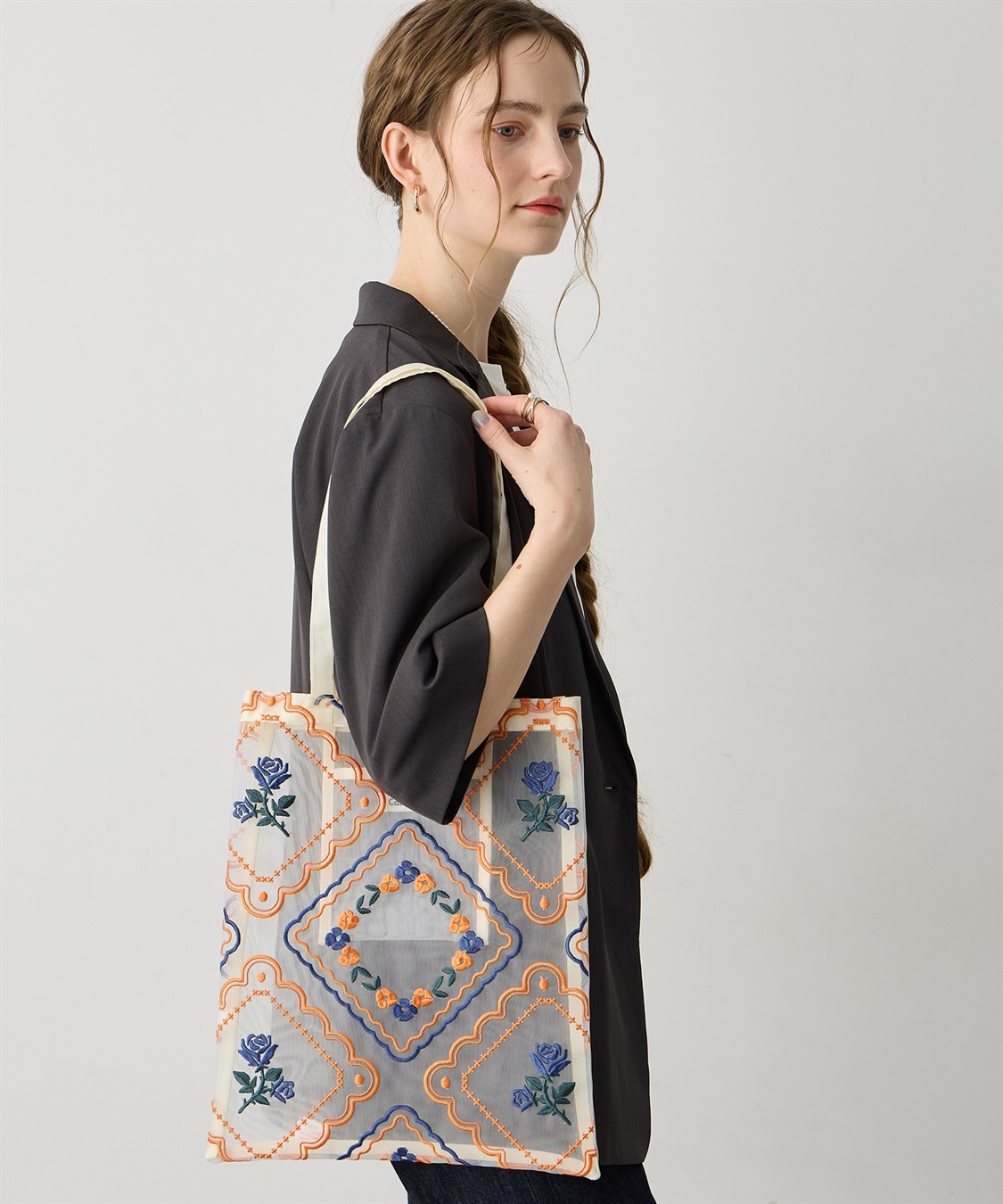 LE SOUK HOLIDAY 【CASSELINI】チュール刺しゅうトートバッグ_sub_4