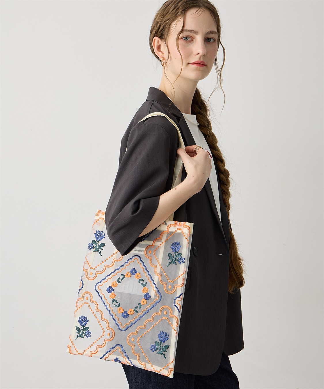 LE SOUK HOLIDAY 【CASSELINI】チュール刺しゅうトートバッグ_sub_5