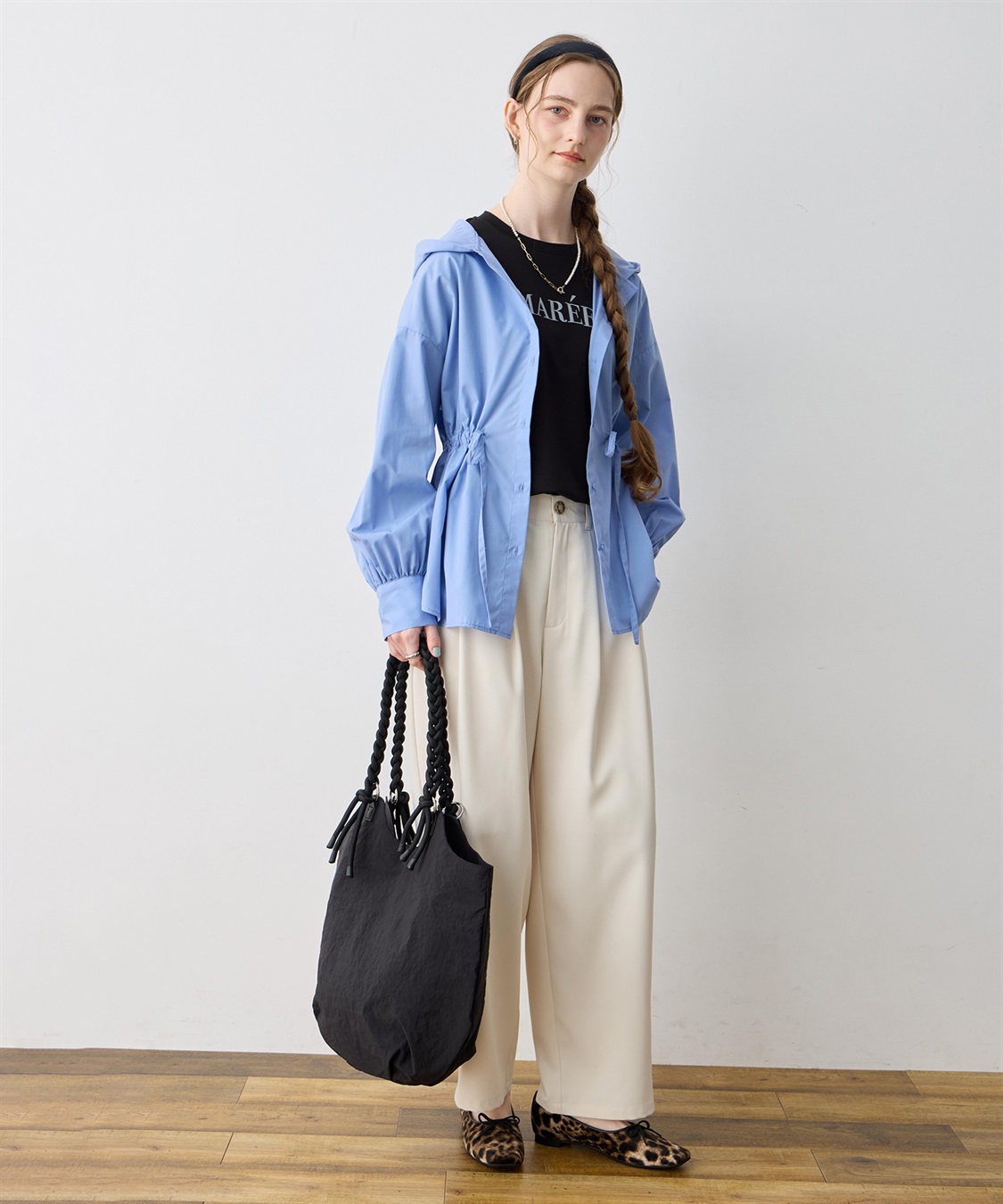 LE SOUK HOLIDAY 編み込みハンドルナイロントートバッグ_sub_6