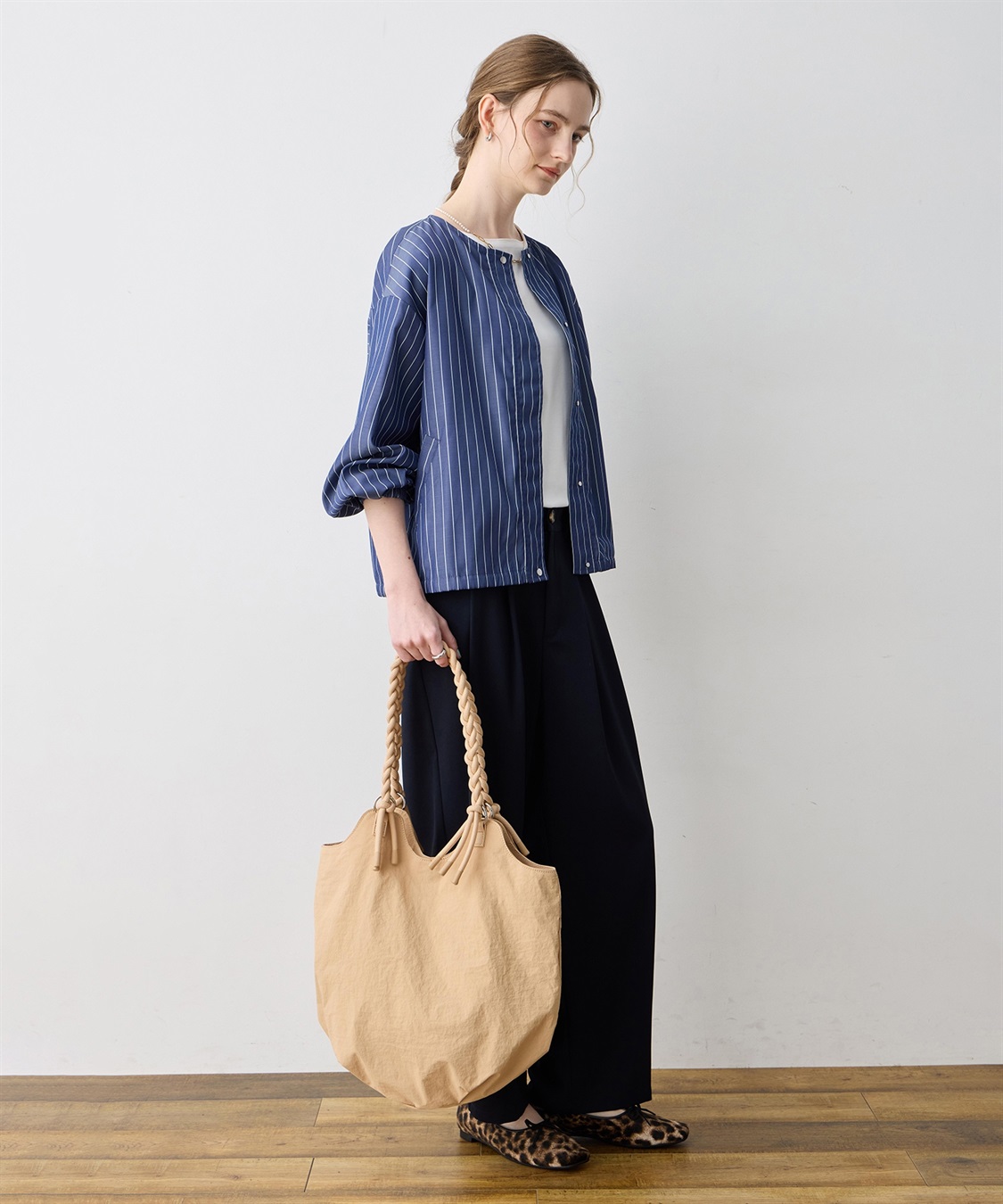 LE SOUK HOLIDAY 編み込みハンドルナイロントートバッグ_sub_8