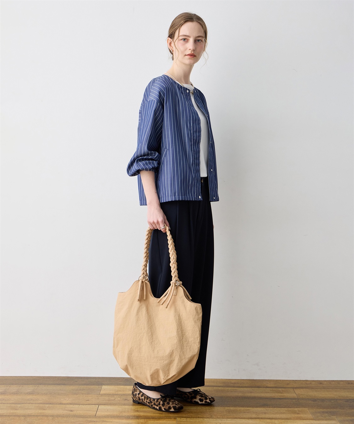 LE SOUK HOLIDAY 編み込みハンドルナイロントートバッグ_sub_9