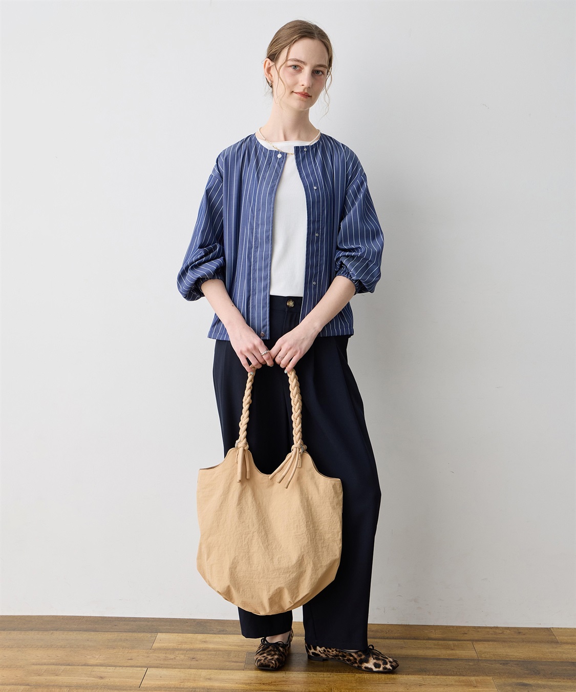 LE SOUK HOLIDAY 編み込みハンドルナイロントートバッグ_sub_11