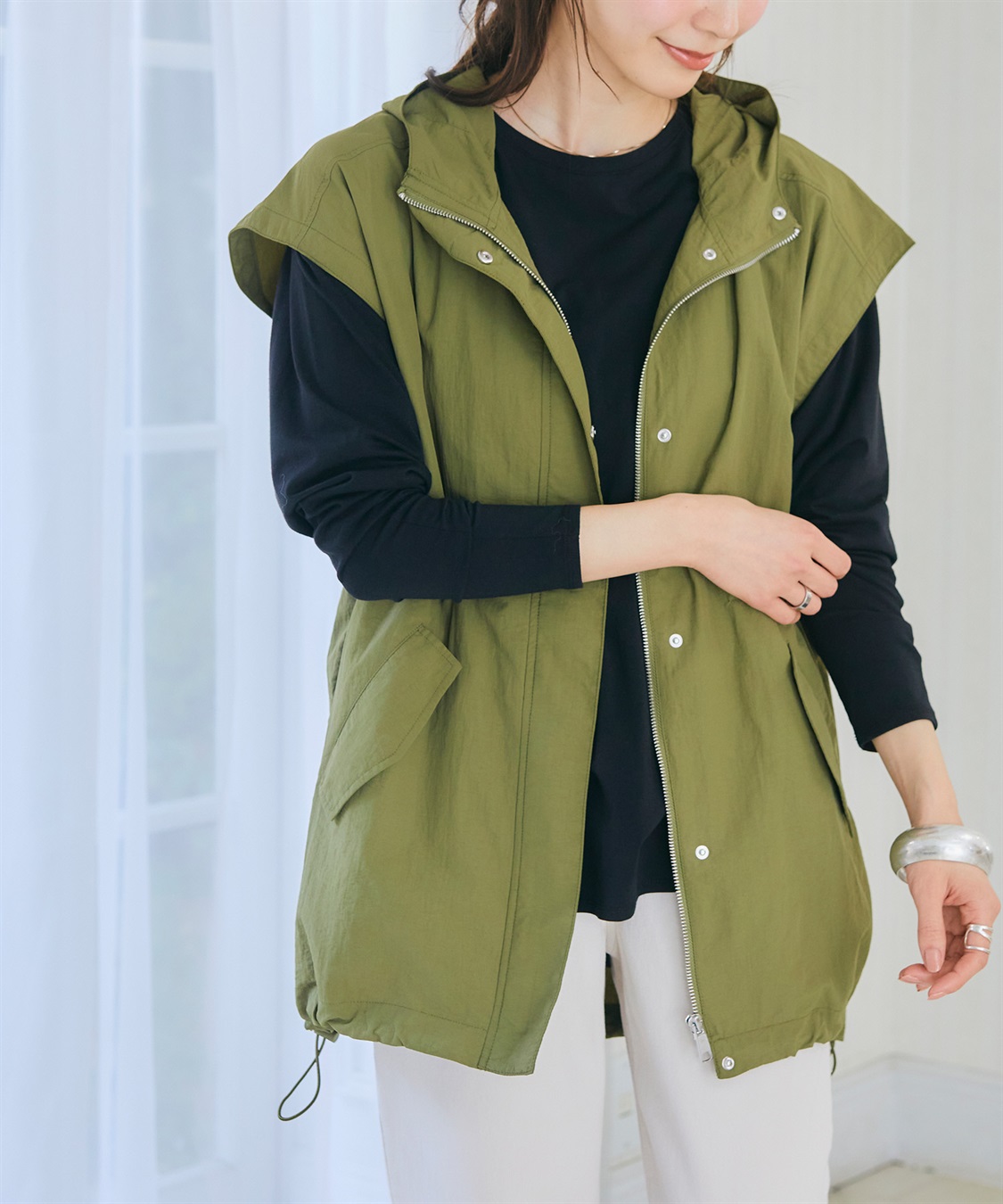 CROSS FUNCTION 【メディア掲載】《撥水・花粉対策》軽tetワークマンパベスト【CF/クロスファンクション】_sub_3