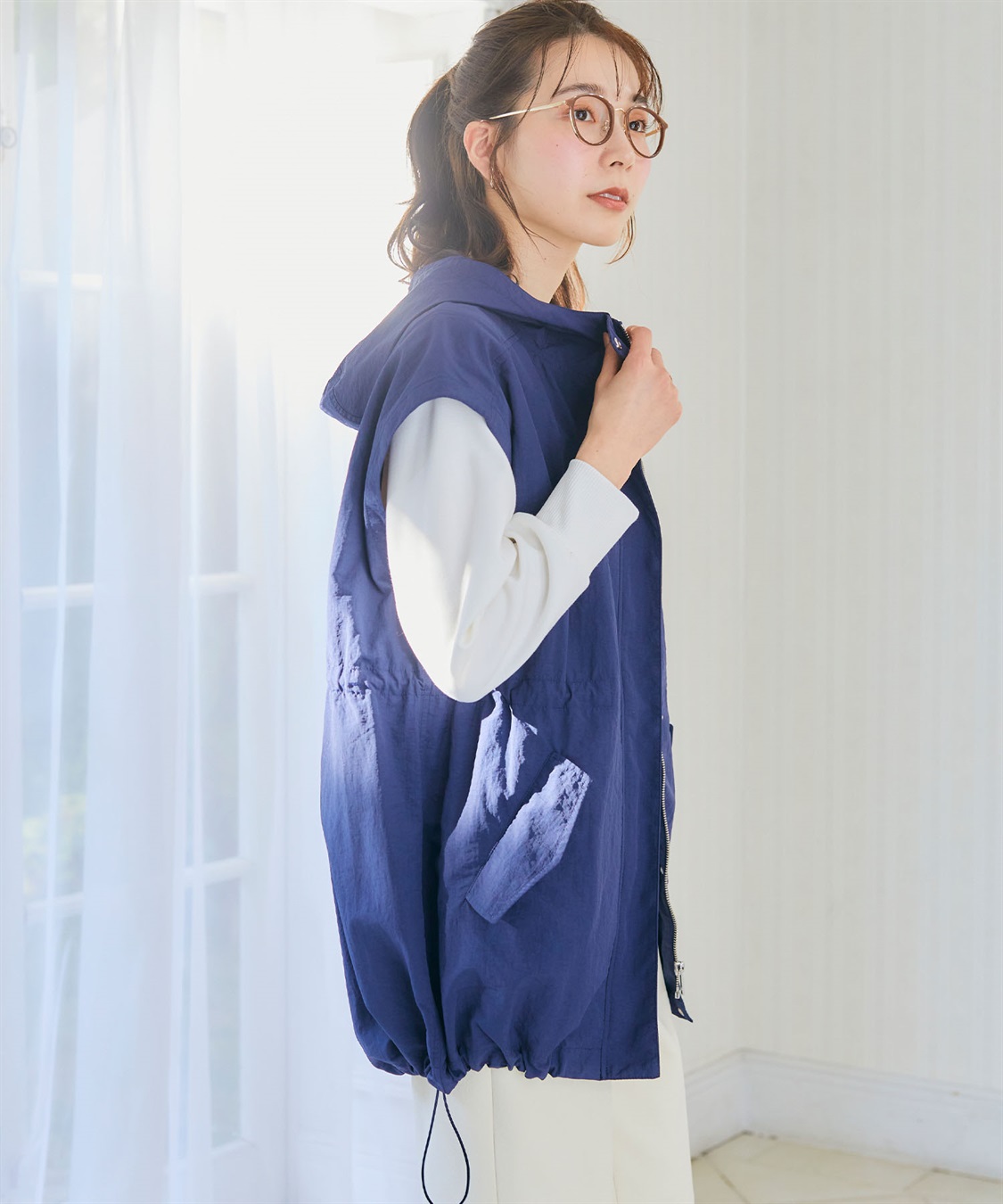 CROSS FUNCTION 【メディア掲載】《撥水・花粉対策》軽tetワークマンパベスト【CF/クロスファンクション】_sub_5