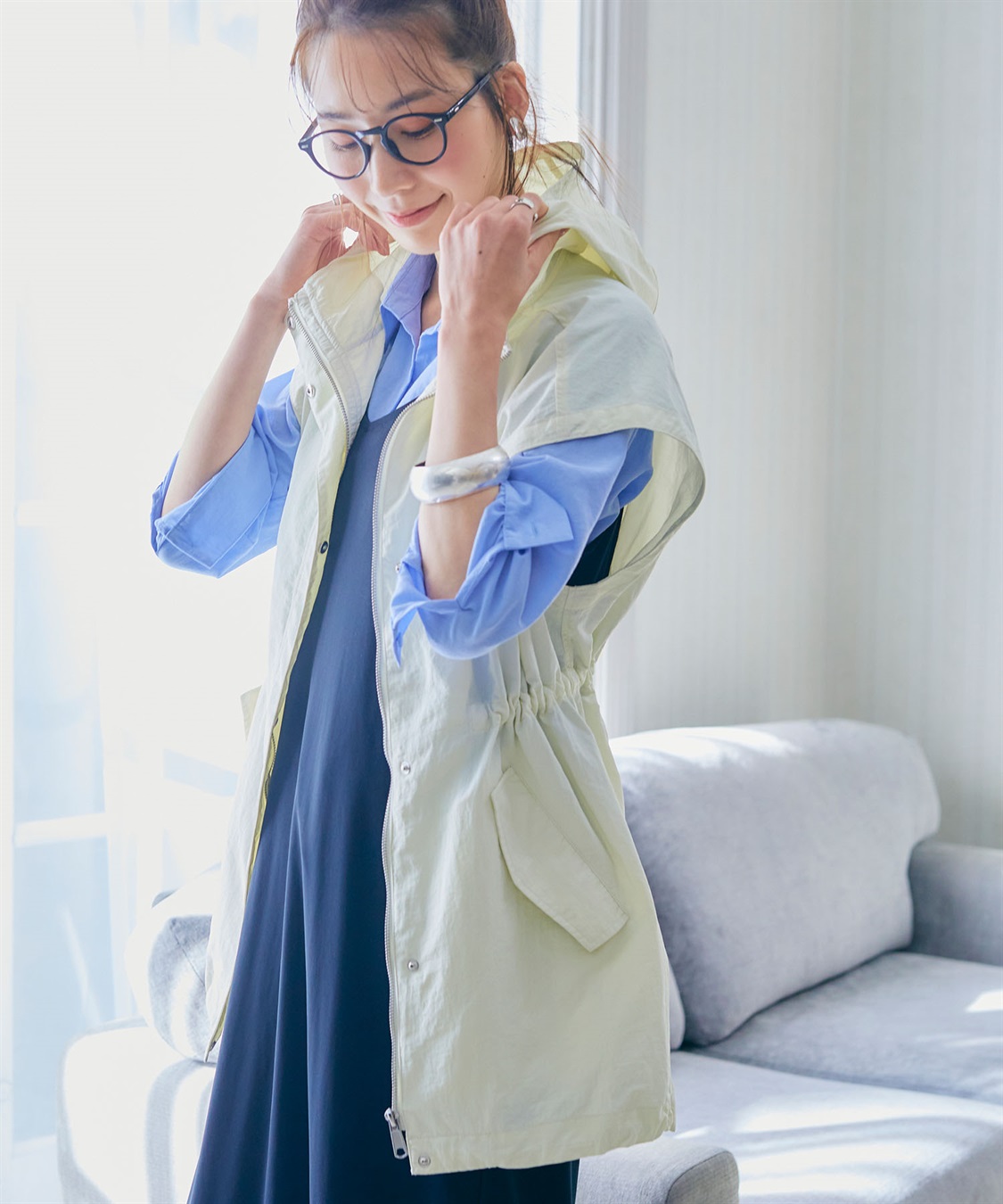 CROSS FUNCTION 【メディア掲載】《撥水・花粉対策》軽tetワークマンパベスト【CF/クロスファンクション】_sub_9