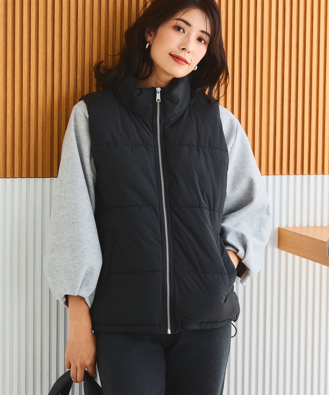 CROSS FUNCTION 《撥水・防風》アクティかる パウダータフタファイバーダウンベスト【CF/クロスファンクション】_sub_11