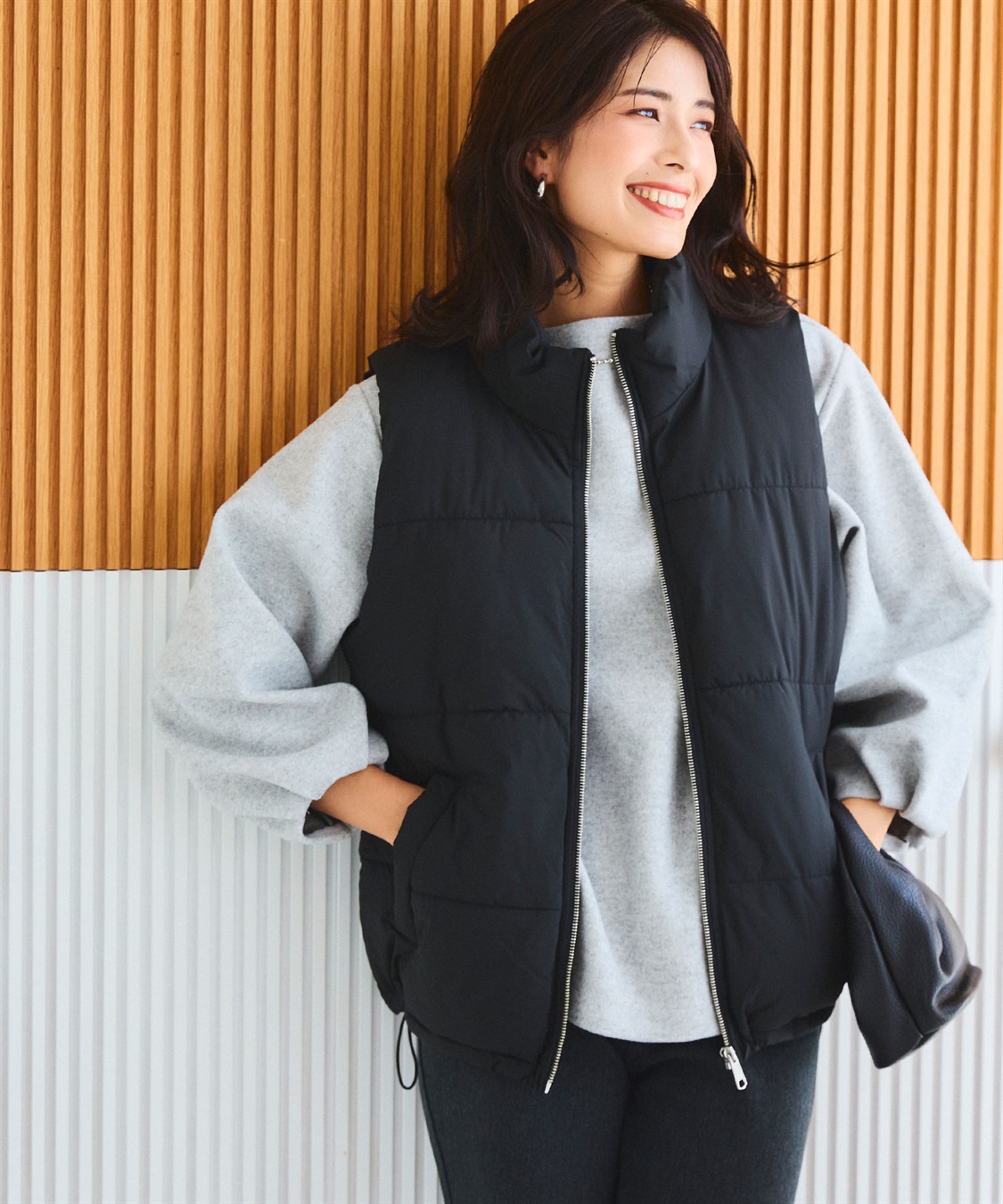 CROSS FUNCTION 《撥水・防風》アクティかる パウダータフタファイバーダウンベスト【CF/クロスファンクション】_sub_12